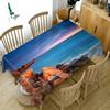 Thicken Cotton Tablecloth Beautiful Sea View Pattern Rectangular Round Table Cloth For Wedding Picnic Party