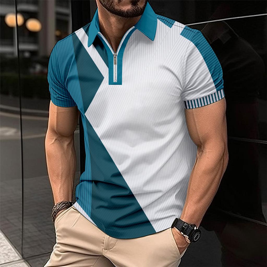 Men's T-shirt Polo Shirt New Summer Polo Shirt Men's Short-sleeved Top Casual Polo Shirt