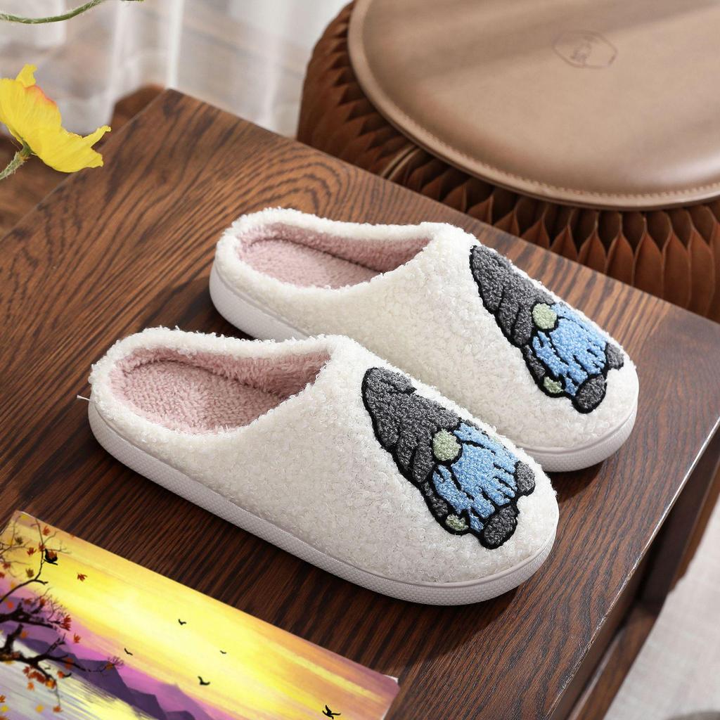 Christmas Grinch Cotton Slippers for Men & Women - Cozy Winter Furry Footwear