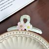 Trendy Floral Hair Claw Clip In Multiple Color Options For Chic Casual Looks