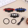 Водонепроницаемый задний фонарь для велосипеда с USB-зарядкой, наружный ночной фонарь для велоспорта, сигнальный фонарь для ночной езды, аксессуары для горных и шоссейных велосипедов