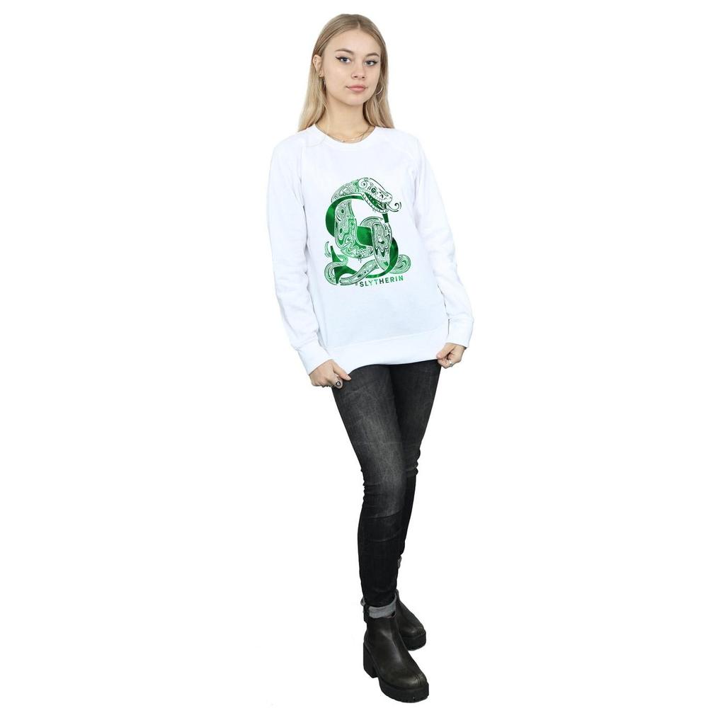 Harry Potter Womens/Ladies Slytherin Snake Sweatshirt