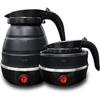Travel Kettle Electric Small Foldable Portable Kettle,Silicone Collapsible Heating Water Boiler Tea Pot for Camping,Easy for Storage with Separable