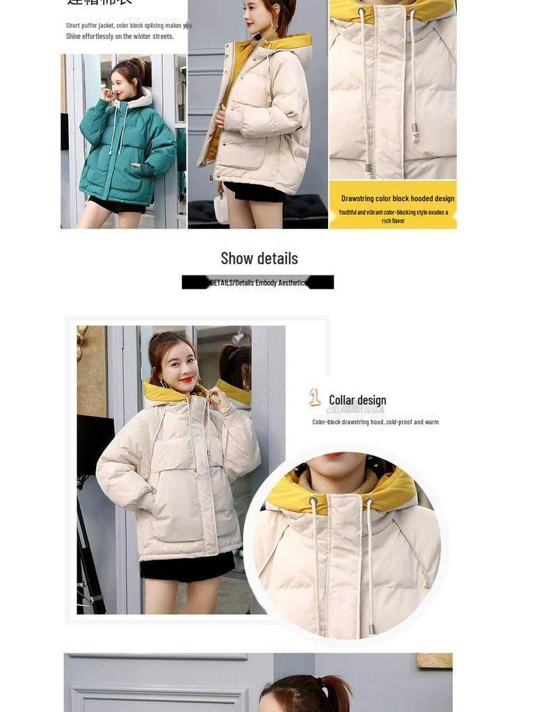 Women's Short Down Cotton Jacket - Winter 2024 Clearance