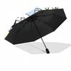 1pc Hello Kitty Mega Kawaii Automatic Folding Umbrella - Portable Tri-Fold Design with 8-Rib Iron Frame, Perfect for Fans, Travel, Everyday Use, and F