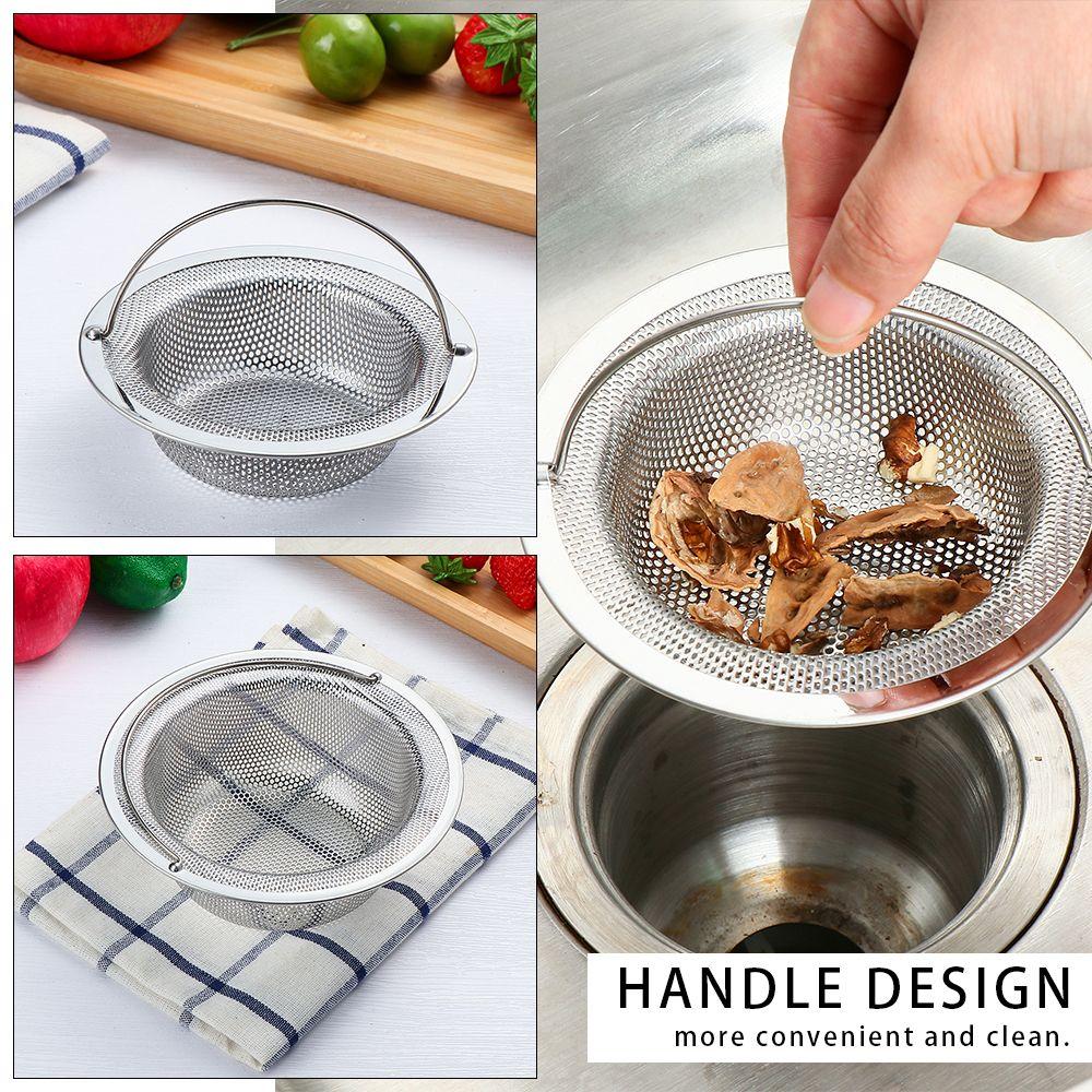 Steel Waste Drainer Water Sink Plug Sink Strainer Colander Food Hair Stopper Plug Filter Basket