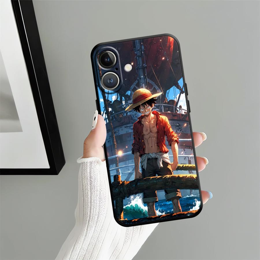 Чехол для телефона Funda для iPhone 17Air 7 8 12 17 16 Pro Max 11 X XS XR 14 13 Mini 15 Plus SE One Piece Луффи
