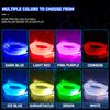 Светодиодная лента для подсветки салона автомобиля RGB USB Оптоволоконная неоновая Автомобильная консоль приборной панели Декоративная атмосферная лампа 1/2/3/4/5 м