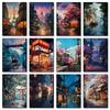 Япония Аниме Токио Улицы Городской Пейзаж Алмазная Живопись 5D DIY Арт Шаблон Печать Набор Мозаика Холст Сшивание Декор Дома