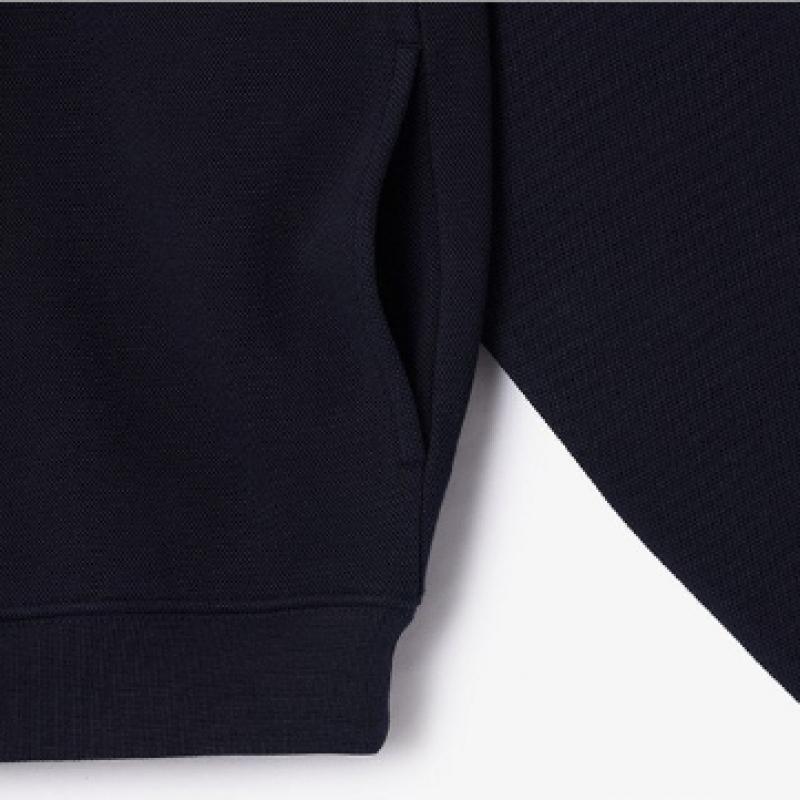 Lacoste Футболка мужская с шевронным окантовкой и высоким воротом, застегивающаяся на молнию до середины бедра, Sh7386, 54 г HDE