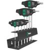 WERA 7-Piece T-Hex Wrench Set with Metal Rack, 023453
