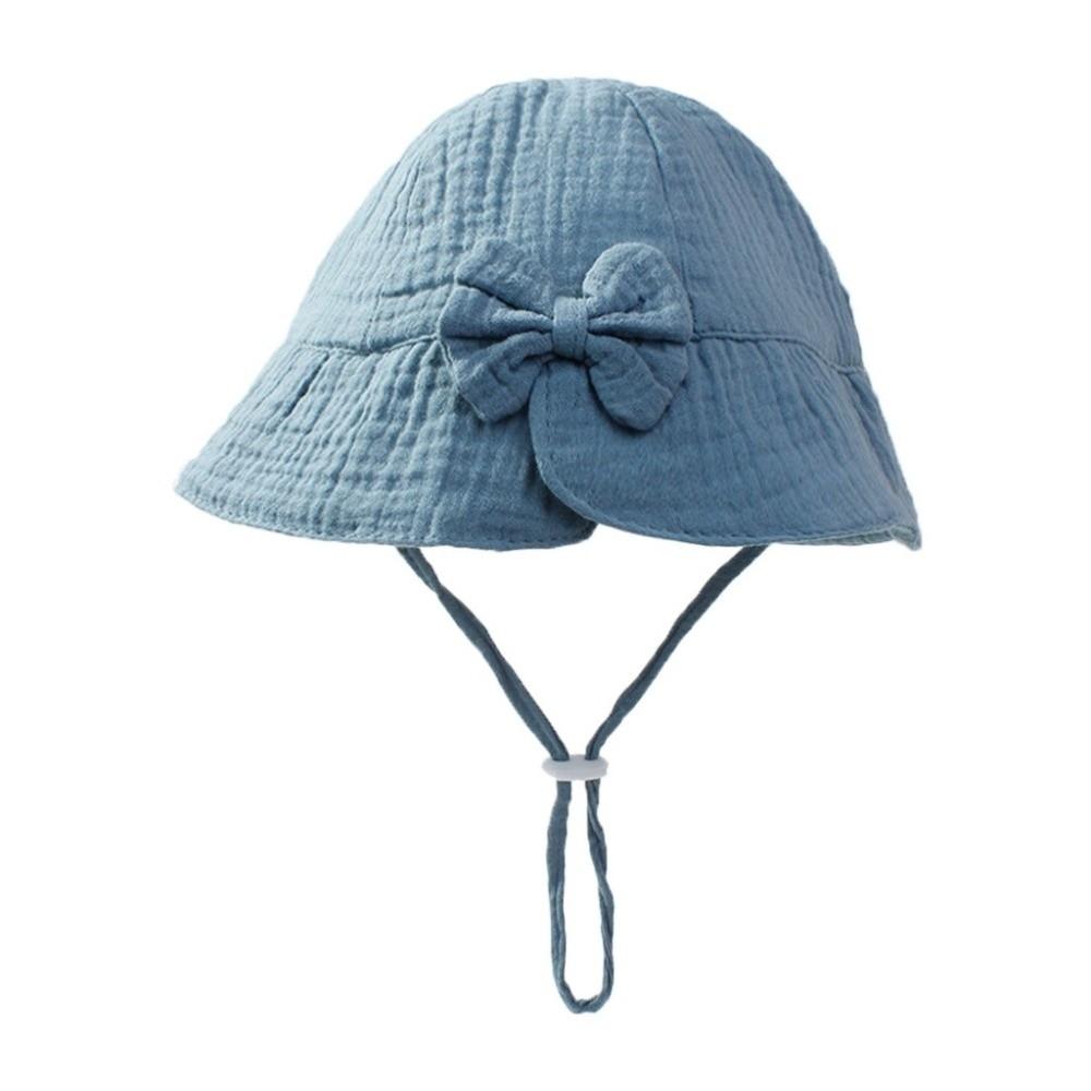 Cute Bowknot Baby Fisherman Hat Adjustable Bucket Cap New Princess Hat Spring Summer