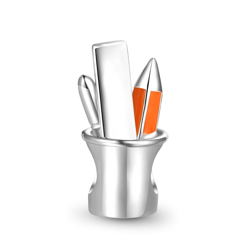 Fit  S925 Original Bracelet Wrench Screwdriver Hammer Ruler Pen Silver Charms Beads For Women DIY Jewelry Gift Making