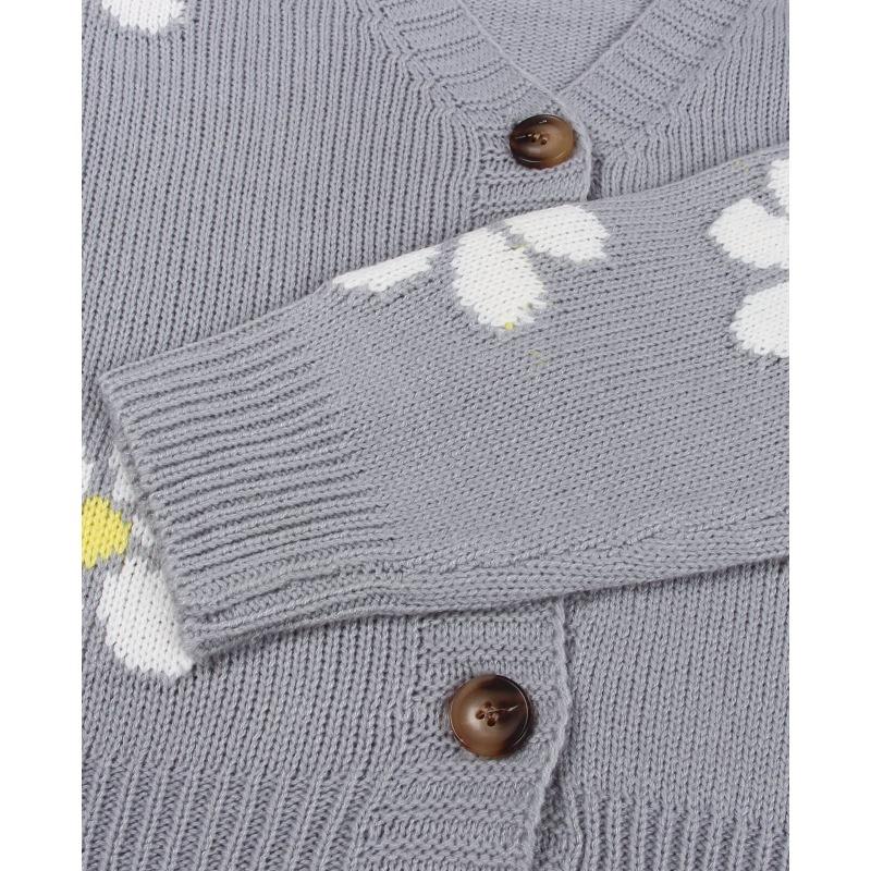 Women's Autumn and Winter Loose Knit Casual Cardigan Button Sweater