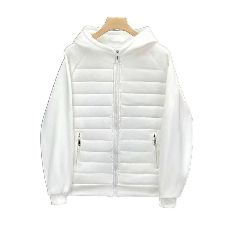 Зимняя Мода Мужское Хлопковое Пальто с Капюшоном - Свободное, Повседневное, Однотонное со Стежкой