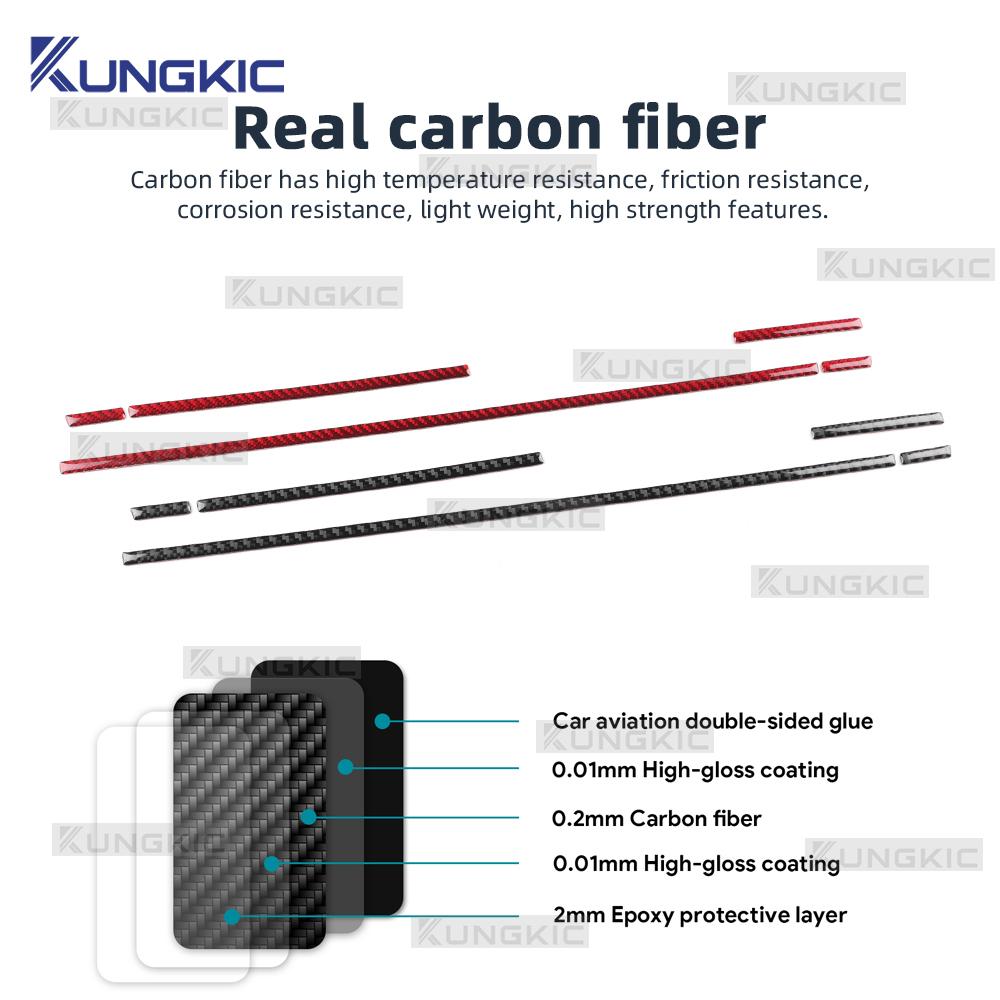 Real Soft Carbon Fiber Sticker For Suzuki Swift ZC31S/ZC32S 2005 2006 2007 2008 2009 2010 Car Center Console Passenger Trim