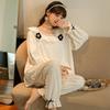 Autumn Winter Women Korean Temperament Retro Sweet Long-sleeved Cotton Pajamas Set Nordic Fashion Palace Style Princess Style Home Clothes