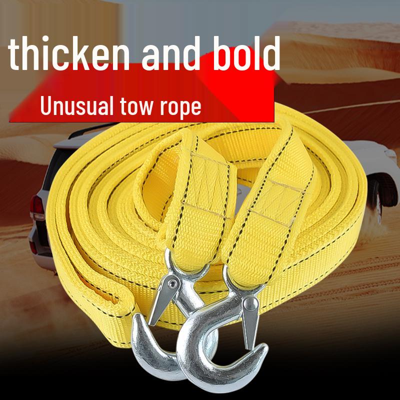 Heavy-Duty Off-Road Tow Rope with Hooks for Trucks and Trailers