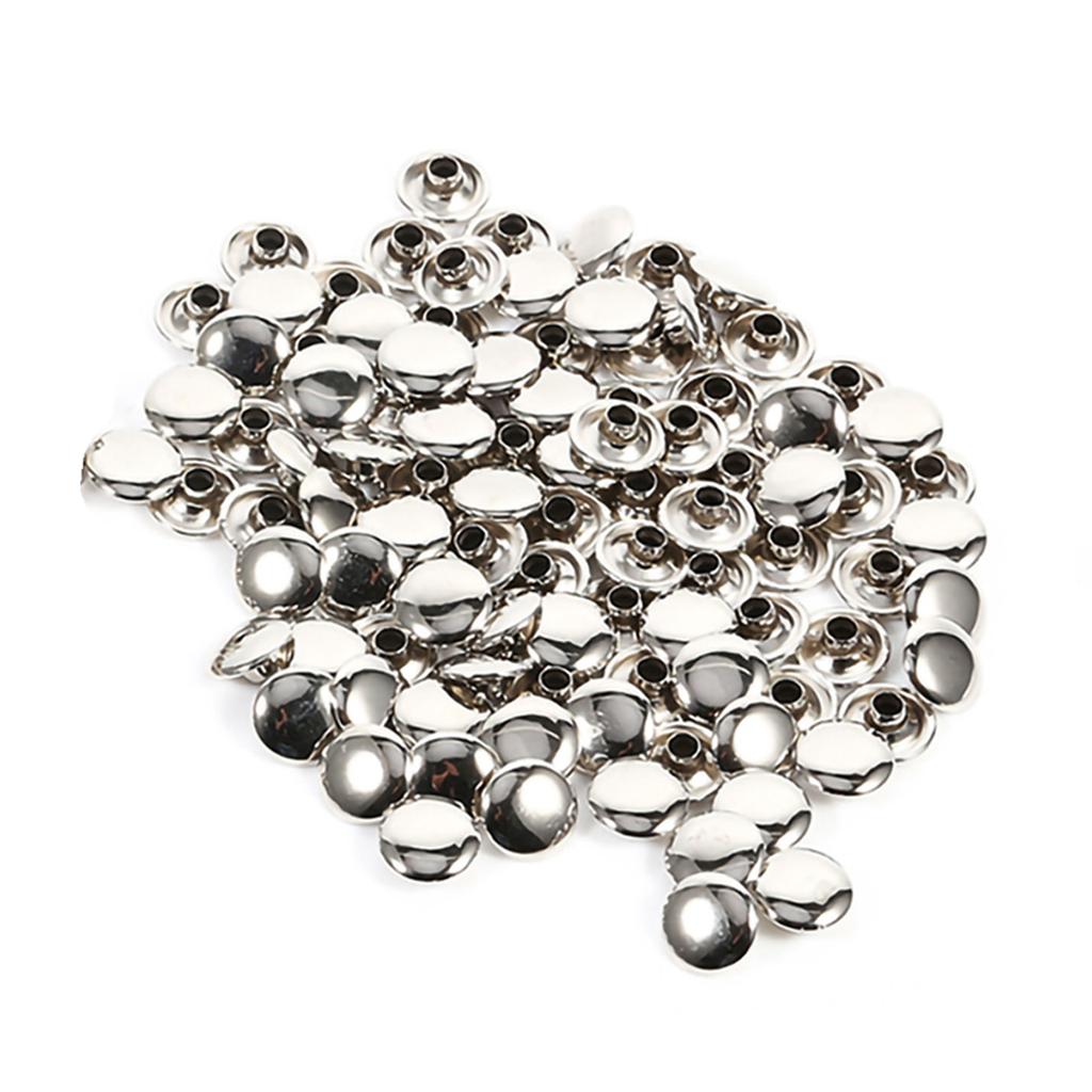 3 Colors 100Sets 8 X 10mm Double Cap Rivet Metal Leather Craft Repairs Studs Spike Decoration