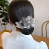 Bank Staff Korean Style Headdress Flower Butterfly Spring Clip Flower Bun Net Snood Women Hairpin
