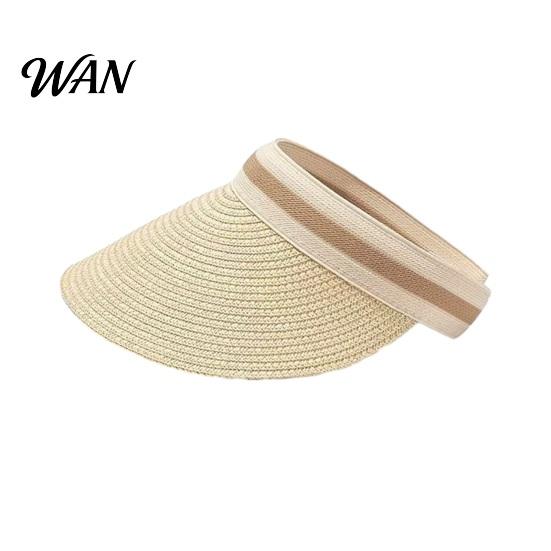 Straw Sun Hat Summer Foldable Hat, Breathable Braided Portable UV Protection for Beach Travel Hiking Headwear