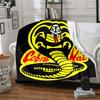 Cobra Kai Flannel Blanket Soft Warm All-Season Throw, Design for Camping, Car Travel, Hiking Sofa, Bed, Office Perfect Gift for Parties