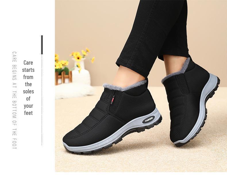 Зимние мягкие подошвы, нескользящие, папины кроссовки: Флисовая подкладка, Толстые высокие, Теплые хлопковые зимние ботинки, Легкие повседневные модные