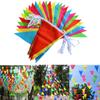 Nylon Fabric Decor Outdoor 100M Triangle Flags Pennant Multicolored Bunting Banner