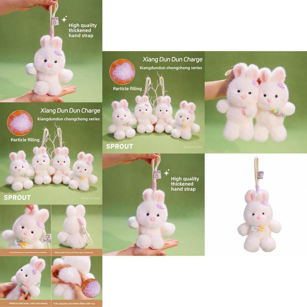 Cute Rabbit Plush Toy Keyring With Soft Fabric Material For Daily Use And Decorations