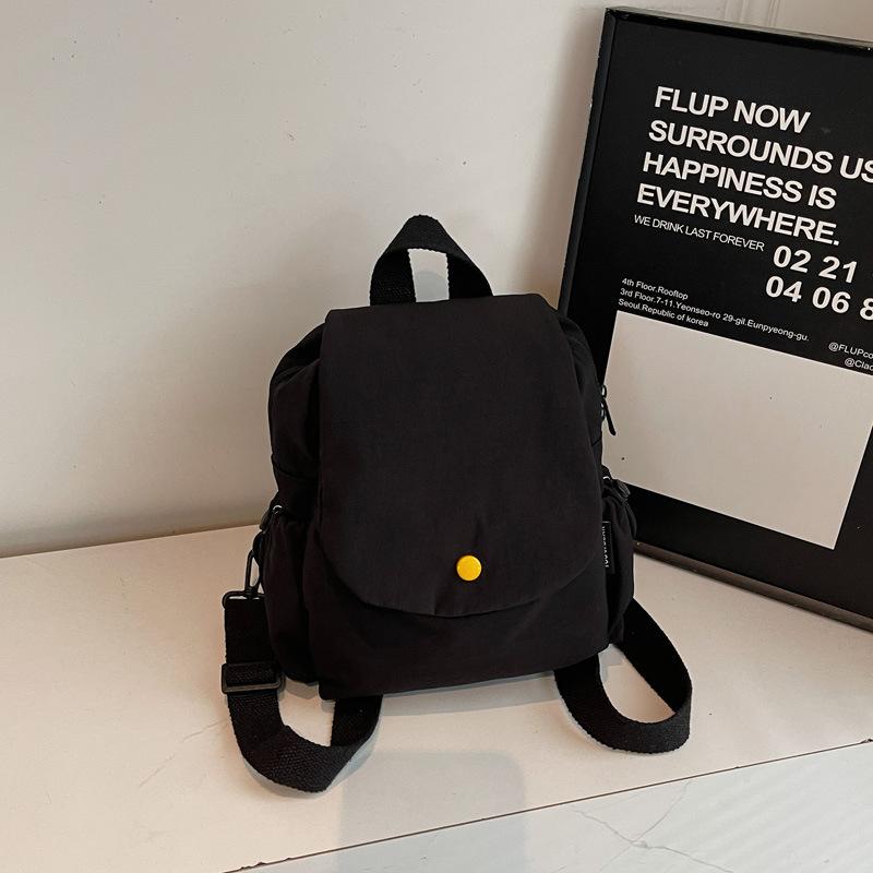 2025 осень новый холщовый рюкзак женский рюкзак для отдыха легкий большой вместимости сумка с клапаном для путешествий студенческий школьный рюкзак