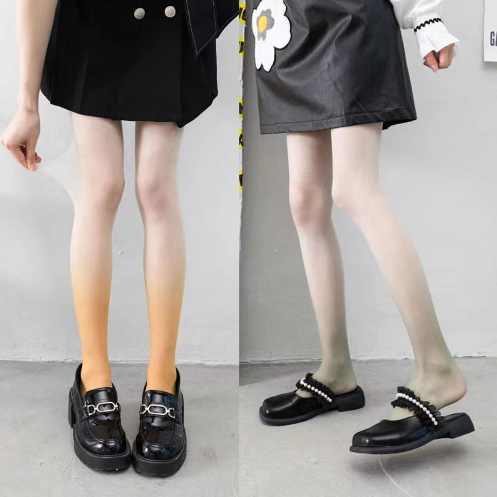 Тонкие градиентные чулки Прозрачные женские градиентные колготки Стильные колготки Колготки Женские