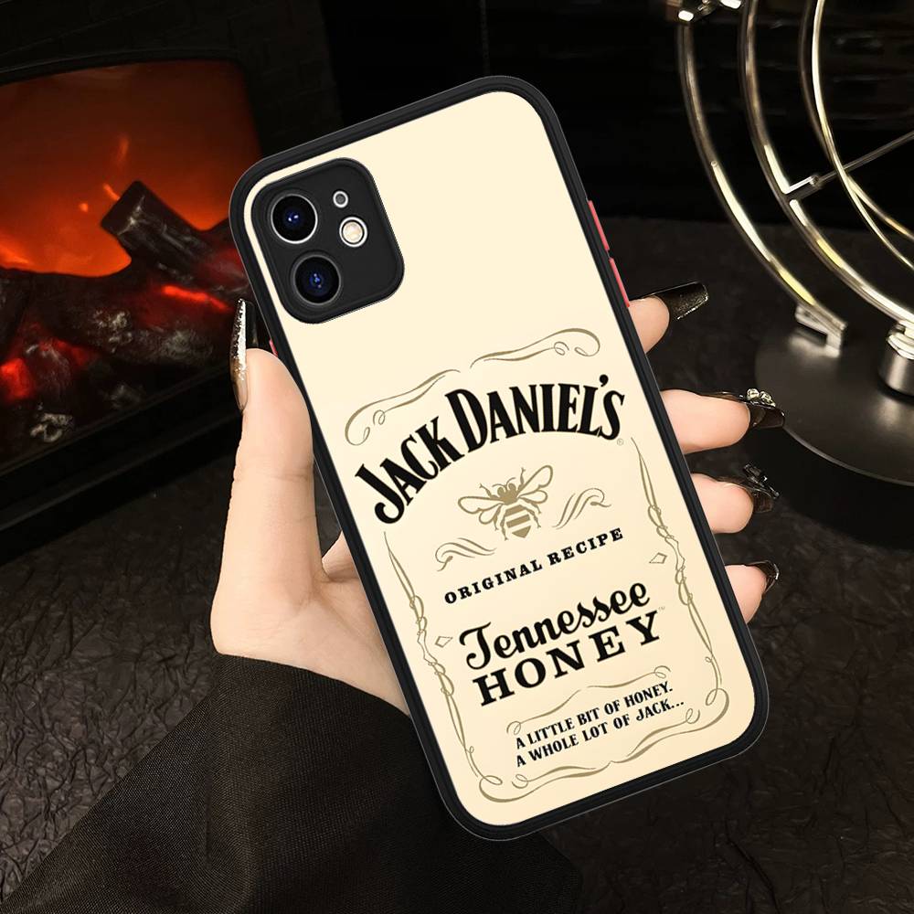 Classic Whiskey Logo J-Jack D-DanielS Phone Cases For IPhone 16 15 14 Plus 13 12 11 Pro Max Matte Oft Bumper Phone Cover