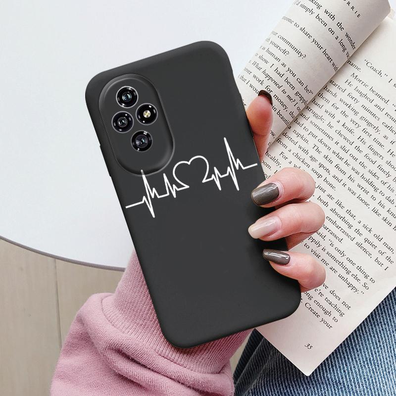 Красивые Цветы Для Чехла Honor 200 Милое Сердечко Леопардовый Принт Мягкий Силикон Матовый Защитный Чехол Для Honor 400 Lite Pro