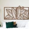 3Pcs/Set Wooden Hollow Leaf Wall Decoration Farmhouse Rustic Leaves Wall Art Home Bedroom Living Room Bathroom Wall Decorative Sign