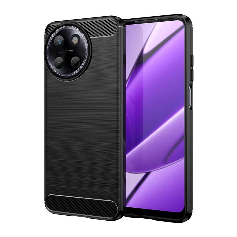 For Funda Realme 11 4G Global Case Realme 11 4G 5G Global Cover Brushed Rubber Phone Case Shockproof TPU Protective Back Cover