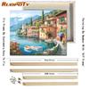 DIY Frame Seaside Landscape Oil Painting Diy Painting By Numbers Mordern Wall Art Acrylic Paint On Canvas For Home Decors Artwork 40x50CM