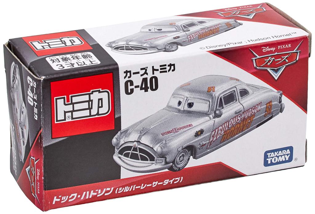 Disney Cars Cars Tomica Doc Hudson Racer C-40 (Серебряный тип)