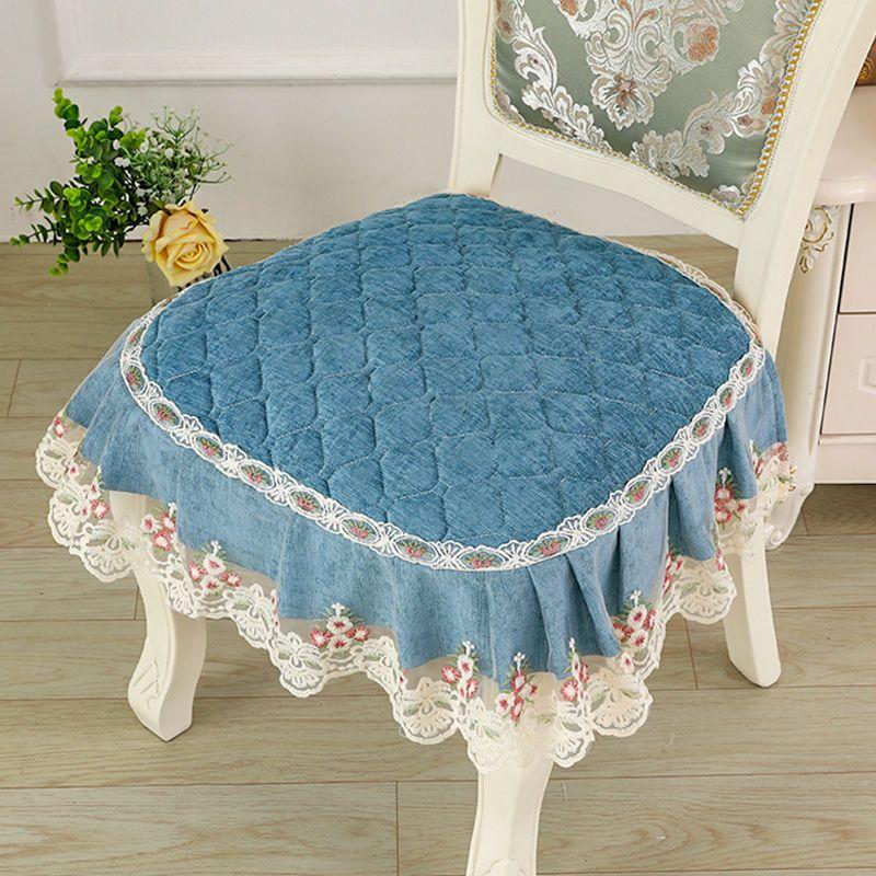 Элегантный кружевной декор 43*45 см, подушка для стула, противоскользящая подушка для сиденья в европейском стиле, домашний декор, обеденный офисный коврик