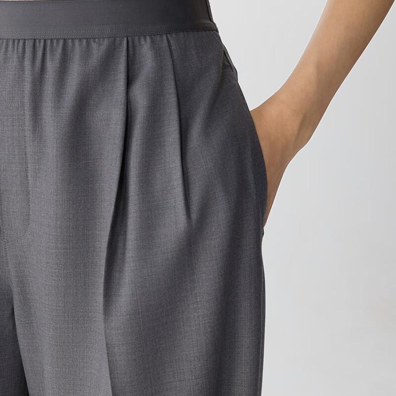 JNBY Women's 2025 Summer Loose Straight-Leg Casual Wool Pants