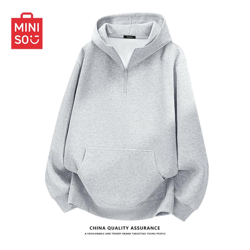 MINISO Men's Half-Zip Hooded Oversize Sweatshirt