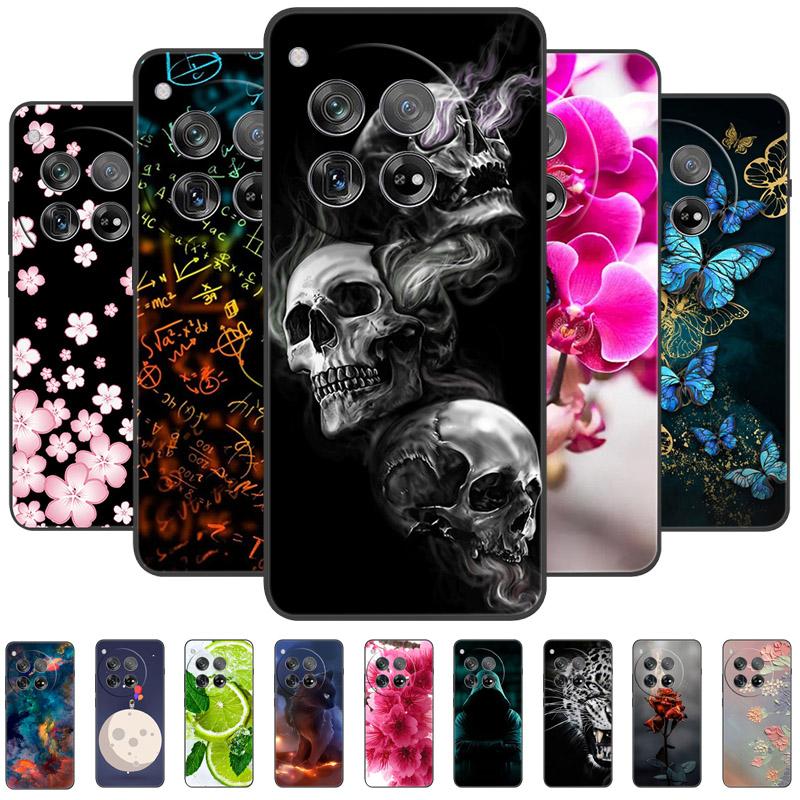 For OnePlus 12 Case Cover For OnePlus12 Fundas New Black Soft Silicone TPU Protective Phone Case For One Plus 12 Bumper Coque