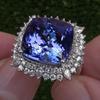 Кольцо Huitan Blue CZ для женщин на свадьбу, вечеринку, темперамент, элегантное женское кольцо на день рождения, хороший подарок для мамы, ювелирное украшение