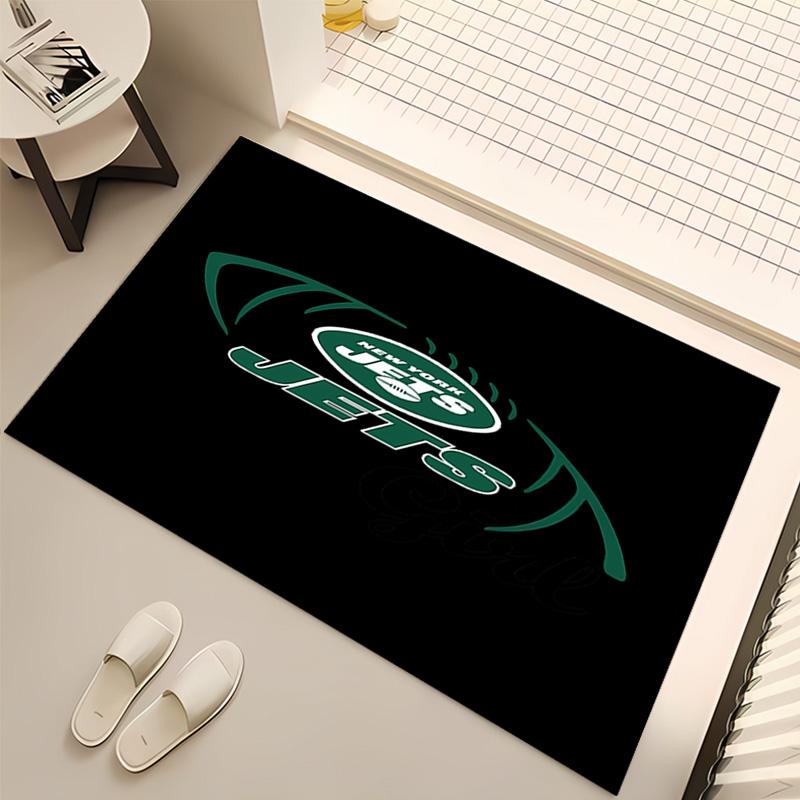 1pc New York Jets logo Print Area Rug - Soft, Washable Non-Slip Indoor Mat, Living Room, Home Office Decorative Rug,Office Decorative