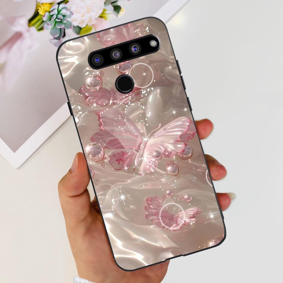 For LG G8X ThinQ Case LG V50 ThinQ V50s ThinQ V50 Dual Screen Liquid Silicone Bumper Coque Fundas Marble Space Man Dragon Capa