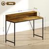 120cm Computer Desk with LED Lights and Power Outlets, Gaming Desk with Monitor Stand, Computer Table with Remote for Home Office Study, Rustic Brown