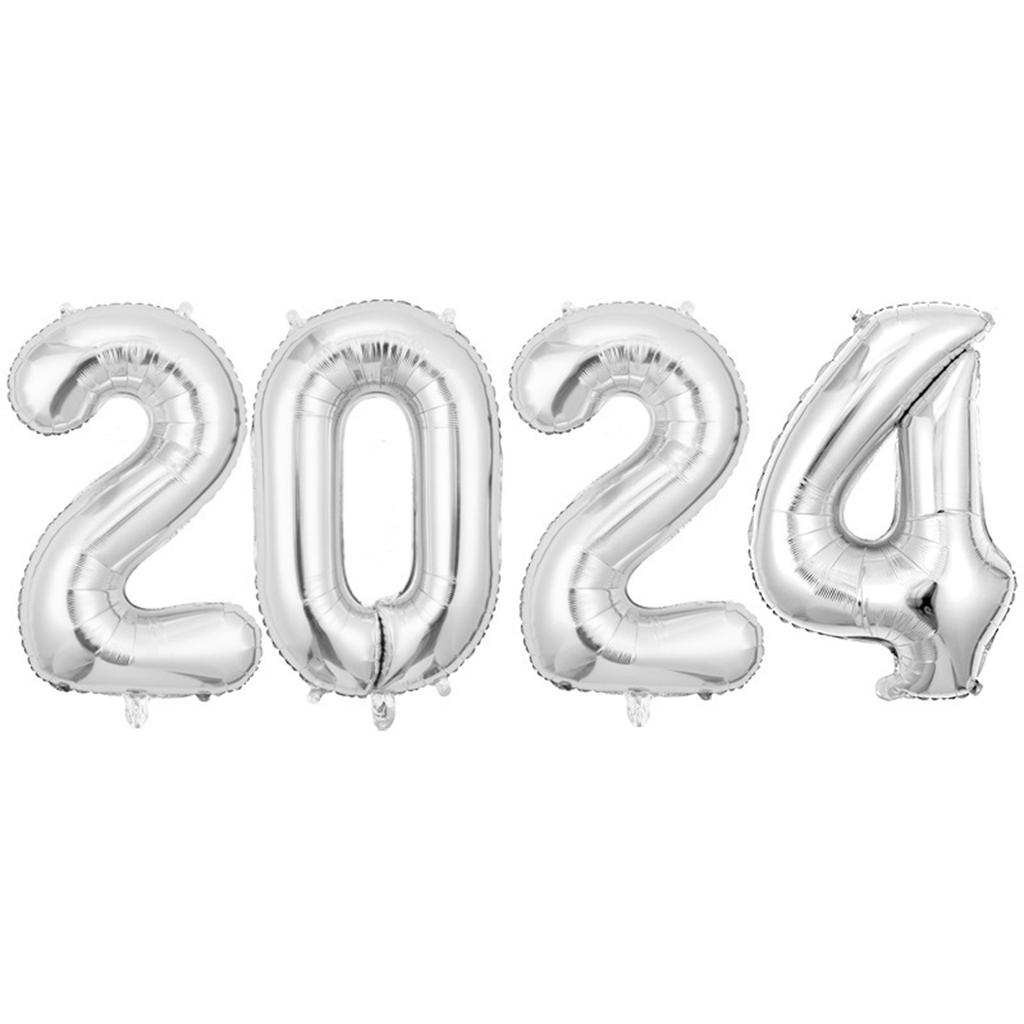 2024 Цифровой воздушный шар для вечеринки, украшение для новогоднего дня, украшение для внутреннего сада, приветственный новогодний воздушный шар