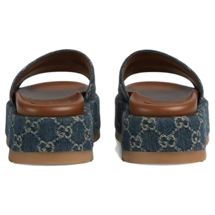 Gucci Женская платформа-сабо 'Allover Gg Denim' Женская 623212 2KQ00 4402