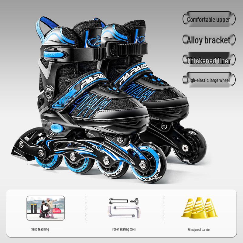 Роликовые коньки Xiaozhuangyuan 301 Flash для начинающих - Взрослые и детские однорядные коньки