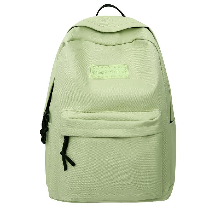 Однотонный школьный рюкзак для студентов, мужской, большой емкости, кампусный рюкзак, Оксфорд, женский дорожный рюкзак