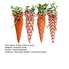 4Pcs Easter Fabric Carrot Toy Artificial Carrot Vegetable Ornament Rustic Stuffed Carrot Decoration for Spring Farmhouse Baskets Decor Vase Filler
